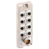 Répartiteur pour actionneurs, capteurs 2 signaux enfichable M12 LED 2 signaux enfichable ASBSV-R 8-fois sans LED